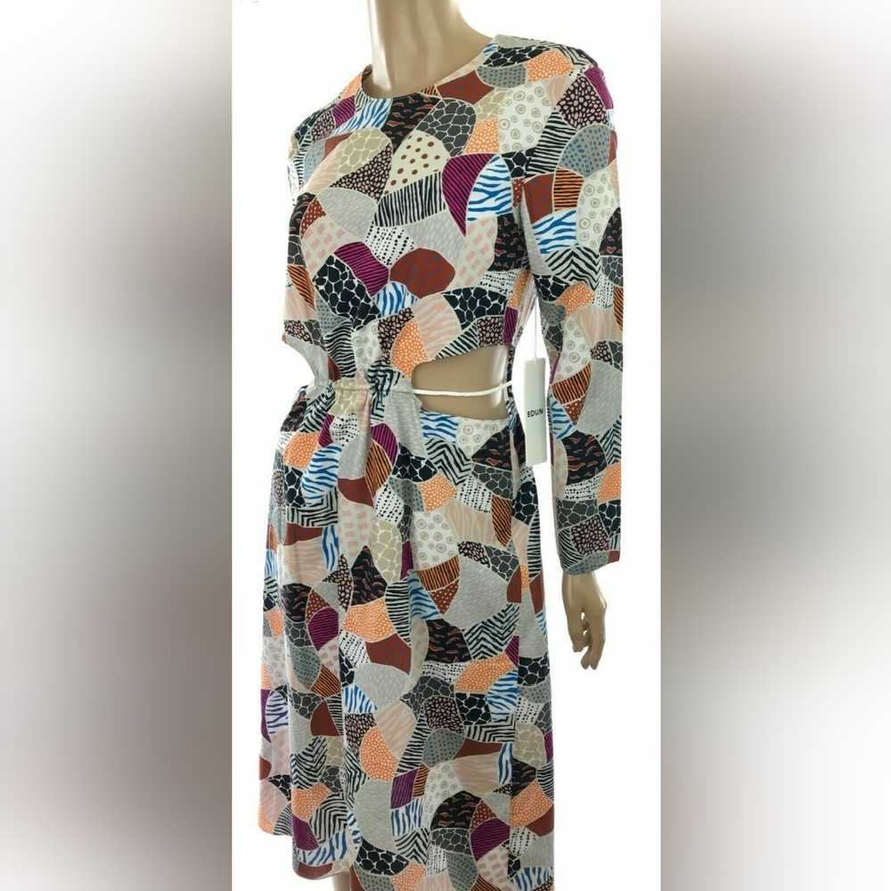 NWT sz 8 $490 Edun print cutout dress